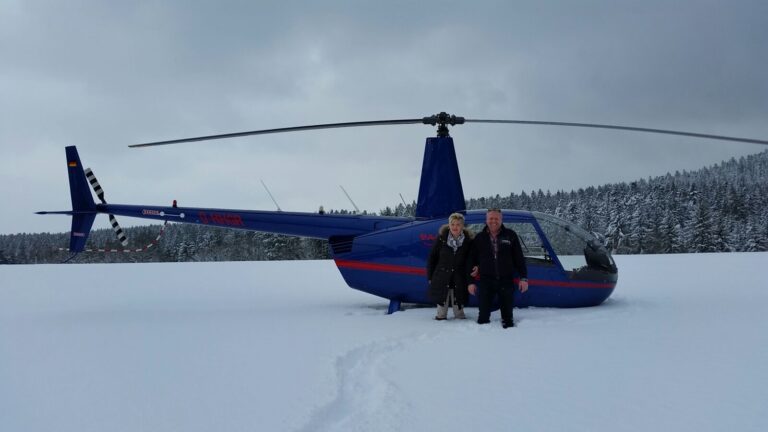 Landung im Tiefschnee