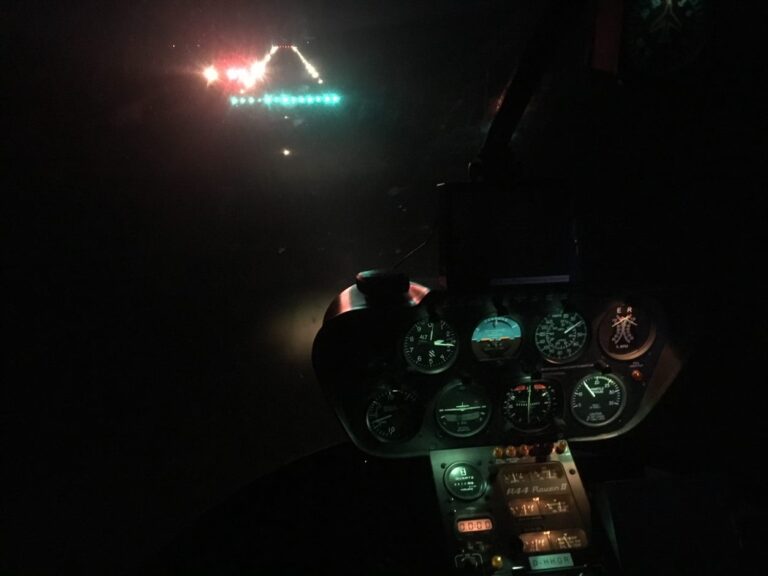 Erster Nachtflug der Saison
